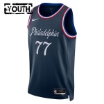 Maillot NBA Philadelphia 76ers VJ Edgecombe Nike 2025-26 City Edition Navy Swingman - Enfant
